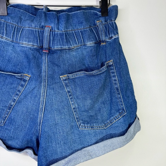 Alice + Olivia Rosemary Paper bag Denim Shorts Size 28 Missing Belt - Picture 11 of 14